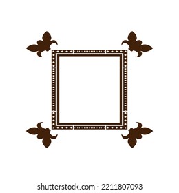 Decorative Rectangle Frame Abstract Pattern Vector Illustration