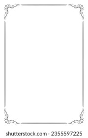 Decorative rectangle frame. Rectangle frame vector illustration. Suitable for wedding invitation, aesthetic decoration, social media post, banner, promotion, advertising, etc.