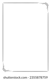 Decorative rectangle frame. Rectangle frame vector illustration. Suitable for wedding invitation, aesthetic decoration, social media post, banner, promotion, advertising, etc.