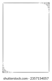 Decorative rectangle frame. Rectangle frame vector illustration. Suitable for wedding invitation, aesthetic decoration, social media post, banner, promotion, advertising, etc.