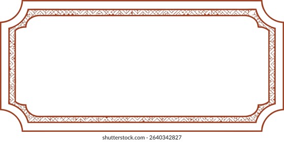 Decorative rectangular frame with a detailed patterned border elegant design for creative projects