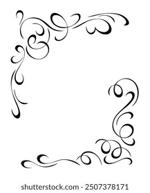 Decorative rectangular frame with ornate abstract ornament; graphic design