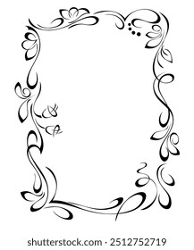 Decorative rectangular frame with ornate floral pattern and vignettes; graphic design