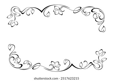 Decorative rectangular frame with ornate floral pattern and vignettes; graphic design