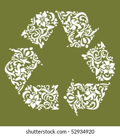 decorative recycle symbol