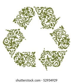 decorative recycle symbol