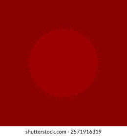 Decorative red background with ornamental round pattern. Card template design. Vector illustration.