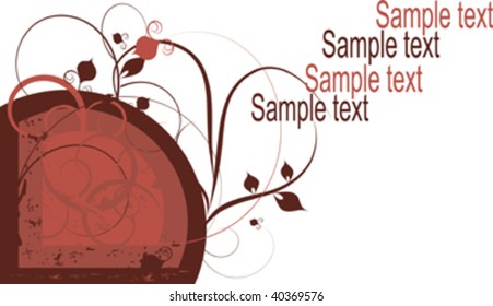 decorative red background with place for text