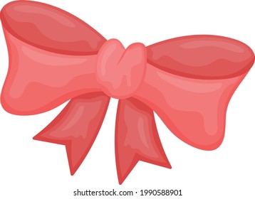 Decorative red bow Concept, Raspberry Bow Tie Vector Icon Design, Summer Spring activities Symbol, Hot Weather Sign, Warmest Season Elements Stock illustration