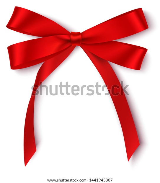 Decorative Red Bow Isolated On White Stock Vector (Royalty Free ...