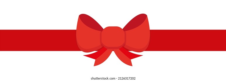 Decorative red bow for page decor