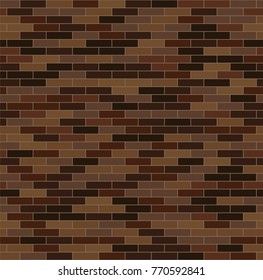 Decorative red and brown bricks  wallpaper. Seamless pattern. 