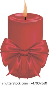 Decorative Red  Candle