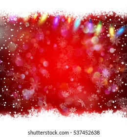 Decorative red christmas background. EPS 10 vector file included