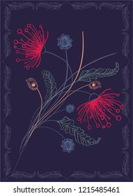 decorative red flowers