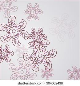 Decorative of red flowers on a light background