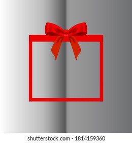 Cintas rojas decorativas con un arco. Decoración de página de barrido, empaque, elementos de invitación, Navidad, San Valentín, cumpleaños, elementos de embalaje de regalo de vacaciones, gráficos vectoriales