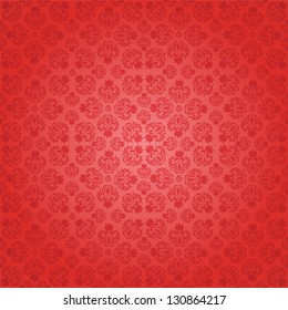 papel de parede decorativo vermelho sem emenda, ilustração vetorial