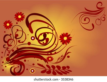 decorative reds abstract