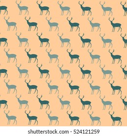 Decorative reindeer cute vector print pattern. Design illustration background image