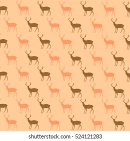 Decorative reindeer cute vector print pattern. Design background image