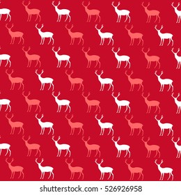 Decorative reindeer cute vector print pattern. Design illustration background deer