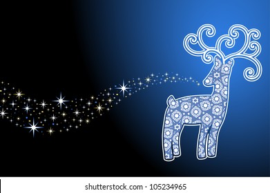 decorative  reindeer with stars
