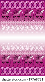 Decorative reindeers on purple