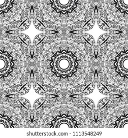 Decorative religion floral ornament. seamless pattern. vector illustration. Tribal Ethnic Arabic, Indian, motif. for interior design, wallpaper