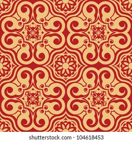 decorative repeating arabesque, ornamental vector backdrop