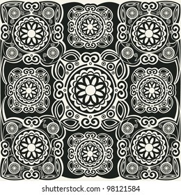 decorative repeating arabesque, ornamental vector backdrop