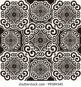 decorative repeating arabesque, ornamental vector backdrop