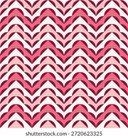 Decorative Repetitive Geometric Pattern with Triangle and Semicircle Shape Illustration