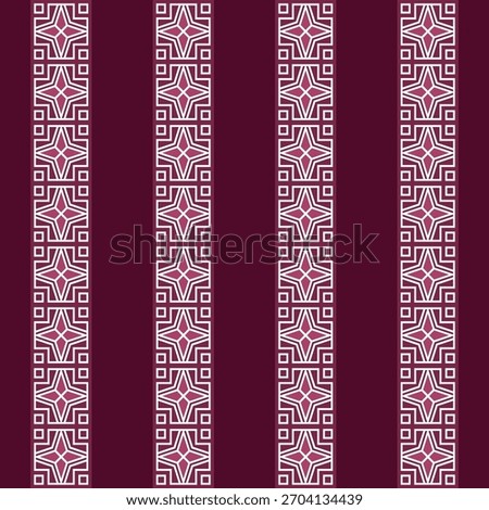 Decorative Repetitive Geometric Star Pattern Vertical Border Ornamental Artwork