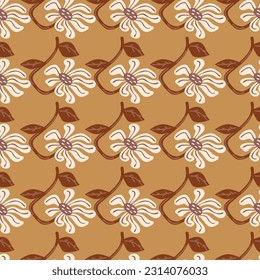 Decorative retro abstract flower seamless pattern. Vintage stylized flowers background. For fabric design, textile print, wrapping paper, cover. Vector illustration