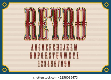 decorative retro editable text effect vector