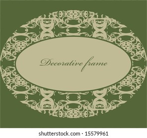 decorative retro floral frame illustration