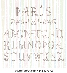Decorative retro font