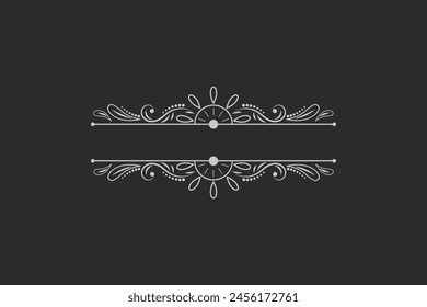 Decorative retro vintage page divider borders background Free Vector