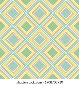 Decorative  rhombus shapes geometric seamless pattern. Argyle fashion print. Interior swatch. Rhombus shapes argyle pattern.