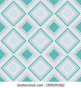 Decorative  rhombus shapes vector seamless pattern. Argyle textile print. Wallpaper swatch. Rhombus shapes argyle pattern.