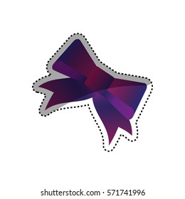 decorative ribbon bow icon vector illustration graphic design