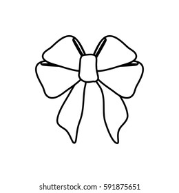 decorative ribbon bow icon vector illustration graphic design