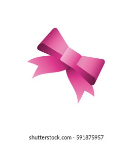 decorative ribbon bow icon vector illustration graphic design