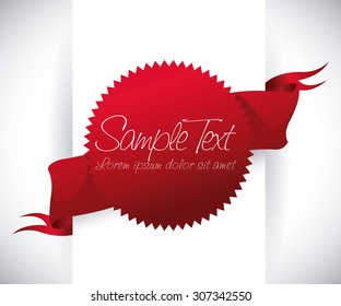 Decorative ribbon design, vector illustration eps 10.