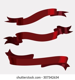 Decorative ribbon design, vector illustration eps 10.