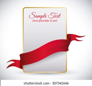 Decorative ribbon design, vector illustration eps 10.