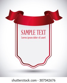 Decorative ribbon design, vector illustration eps 10.