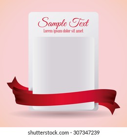 Decorative ribbon design, vector illustration eps 10.