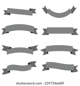 Decorative ribbon designs vector illustration